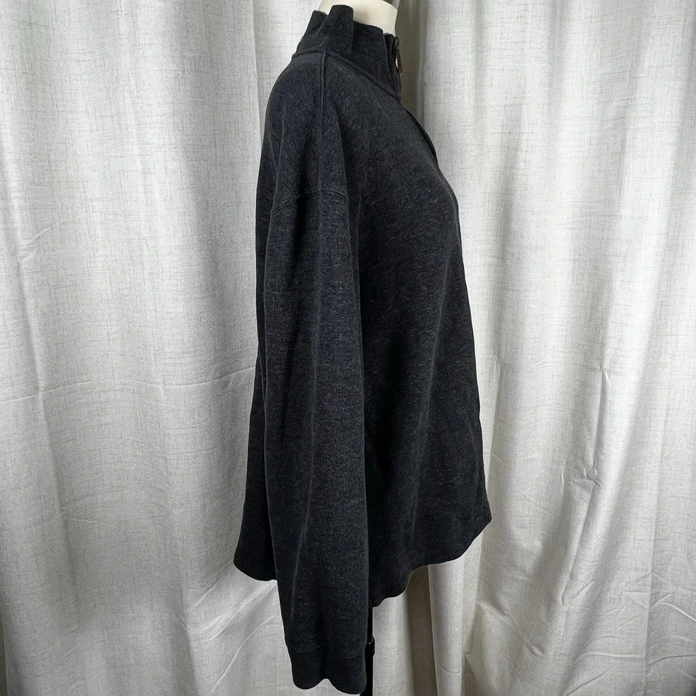 Polo Ralph Lauren Sweater Mens Sz 2XL XXL Gray 1/4 Zip Pullover Long Sleeve Pony